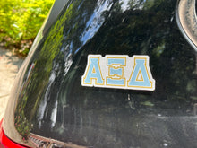Load image into Gallery viewer, Alpha Xi Delta Greek Letters Sorority Refrigerator Magnet 4 x 2 inches