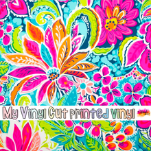 Load image into Gallery viewer, Printed Vinyl &amp; HTV Bright Preppy Paisley B Patterns 12 x 12 inch sheet