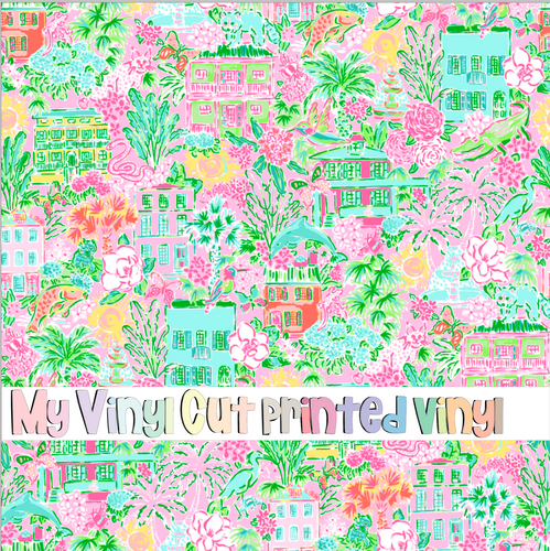 Printed Vinyl & HTV Charming Charleston Pattern 12 x 12 inch sheet