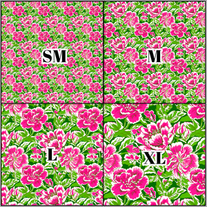 Printed Vinyl & HTV Chinoiserie D Pattern 12 x 12 inch sheet