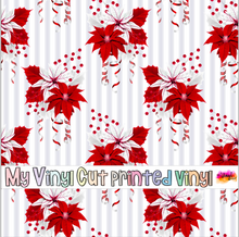 Load image into Gallery viewer, Printed Vinyl | Peppermint Spice Q | Permanent Removable Adhesive | Permanent Glitter Adhesive | HTV | Glitter HTV | 12 x 12 inches | ONE Sheet