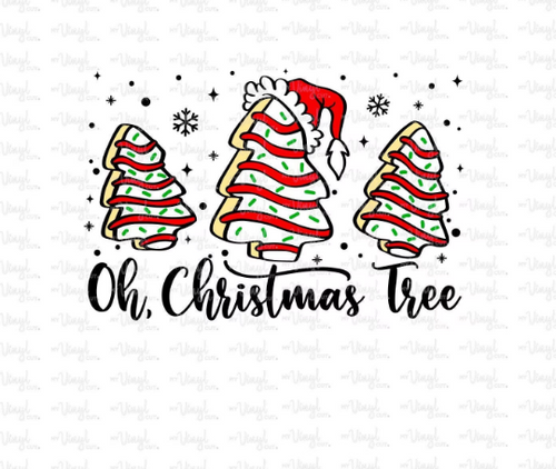 T Shirt Transfer | Oh Christmas Tree | DTF | HTV | Clear HTV | Sublimation | Press at home
