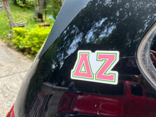 Load image into Gallery viewer, Delta Zeta Greek Letters Sorority Refrigerator Magnet 4 x 2 inches