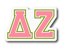 Load image into Gallery viewer, Delta Zeta Greek Letters Sorority Refrigerator Magnet 4 x 2 inches