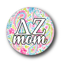 Load image into Gallery viewer, Delta Zeta MOM Paisley2 Pin Back Button