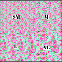 Load image into Gallery viewer, Printed Vinyl &amp; HTV Fleur Mint Pattern 12 x 12 inch sheet