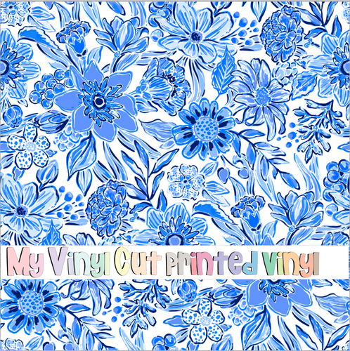 Printed Vinyl & HTV Flower Bomb C Pattern 12 x 12 inch sheet
