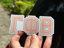 Load image into Gallery viewer, Gamma Phi Beta Greek Letters Sorority Refrigerator Magnet 4 x 2 inches