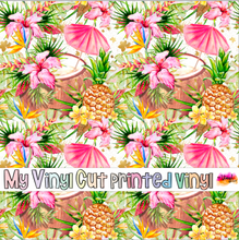 Load image into Gallery viewer, Printed Vinyl | Aloha N | Permanent Removable Adhesive | Permanent Glitter Adhesive | HTV | Glitter HTV | 12 x 12 inches | ONE Sheet