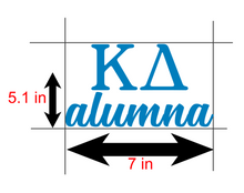 Load image into Gallery viewer, KD Alumna | Kappa Delta | Vinyl Decal | Car Decal | Laptop Decal | Transfer Decal |