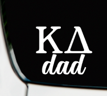 Load image into Gallery viewer, Kappa Delta DAD | Car Decal | Laptop Decal | Transfer Decal | Sorority Vinyl Decal