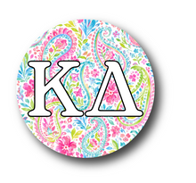 Load image into Gallery viewer, Kappa Delta Paisley2 Pin Back Button