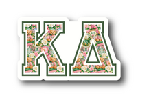 Load image into Gallery viewer, Sticker | KD_G | Kappa Delta | Waterproof Vinyl Sticker | White | Clear | Permanent | Removable | Window Cling | Glitter | Holographic