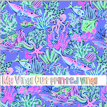 Load image into Gallery viewer, Printed Vinyl &amp; HTV Ocean Dreaming Pattern 12 x 12 inch sheet