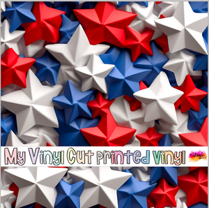 Printed Vinyl & HTV Patriotic Stars A Patterns 12 x 12 inch sheet
