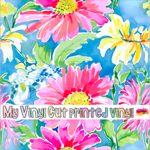 Load image into Gallery viewer, Printed Vinyl &amp; HTV Preppy Floral B Pattern 12 x 12 inch sheet