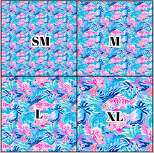Load image into Gallery viewer, Printed Vinyl &amp; HTV Preppy Fish H Pattern 12 x 12 inch sheet