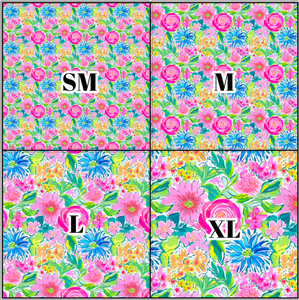 Printed Vinyl & HTV Preppy Floral A Pattern 12 x 12 inch sheet