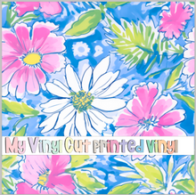 Load image into Gallery viewer, Printed Vinyl &amp; HTV Preppy Floral J Pattern 12 x 12 inch sheet