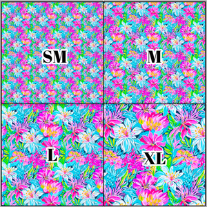 Printed Vinyl & HTV Preppy Florals A Pattern 12 x 12 inch sheet