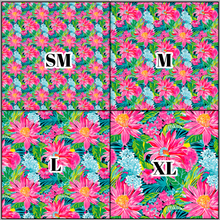 Load image into Gallery viewer, Printed Vinyl &amp; HTV Preppy Florals D Pattern 12 x 12 inch sheet