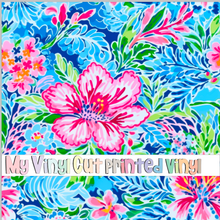 Load image into Gallery viewer, Printed Vinyl &amp; HTV Preppy Florals H Pattern 12 x 12 inch sheet