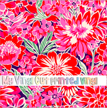 Load image into Gallery viewer, Printed Vinyl &amp; HTV Preppy Florals M Pattern 12 x 12 inch sheet
