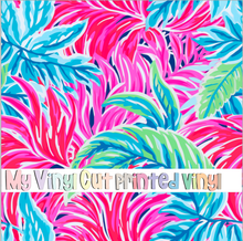 Load image into Gallery viewer, Printed Vinyl &amp; HTV Preppy Fronds C Pattern 12 x 12 inch sheet