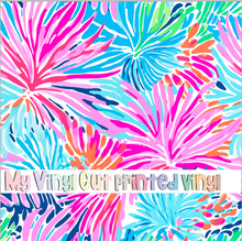 Load image into Gallery viewer, Printed Vinyl &amp; HTV Preppy Fronds J Pattern 12 x 12 inch sheet
