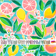 Load image into Gallery viewer, Printed Vinyl &amp; HTV Preppy Fruit A Pattern 12 x 12 inch sheet