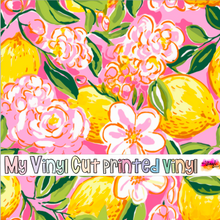 Load image into Gallery viewer, Printed Vinyl &amp; HTV Preppy Fruit E Pattern 12 x 12 inch sheet