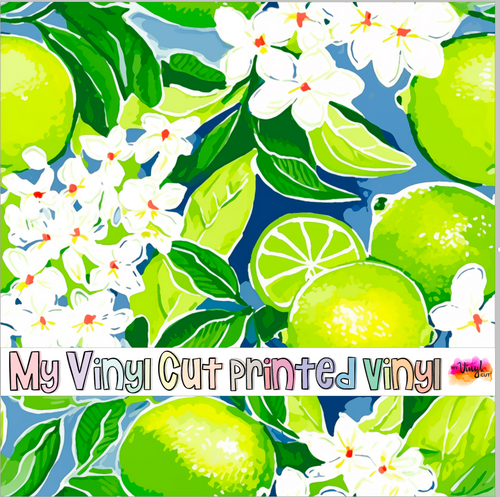 Printed Vinyl & HTV Preppy Lemons G Pattern 12 x 12 inch sheet