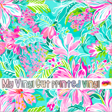 Load image into Gallery viewer, Printed Vinyl &amp; HTV Preppy Paradise B Patterns 12 x 12 inch sheet