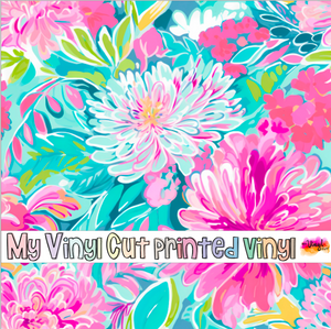 Printed Vinyl & HTV Preppy Paradise C Patterns 12 x 12 inch sheet