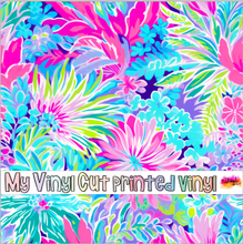 Load image into Gallery viewer, Printed Vinyl &amp; HTV Preppy Paradise D Patterns 12 x 12 inch sheet