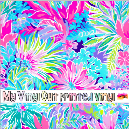 Printed Vinyl & HTV Preppy Paradise D Patterns 12 x 12 inch sheet