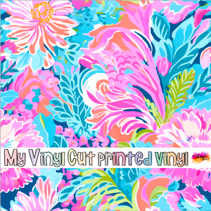 Printed Vinyl & HTV Preppy Paradise G Patterns 12 x 12 inch sheet