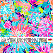 Load image into Gallery viewer, Printed Vinyl &amp; HTV Preppy Paradise H Patterns 12 x 12 inch sheet