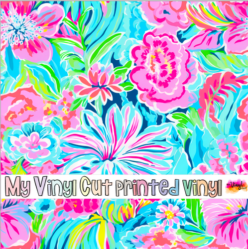 Printed Vinyl & HTV Preppy Paradise I Patterns 12 x 12 inch sheet