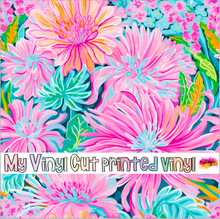 Load image into Gallery viewer, Printed Vinyl &amp; HTV Preppy Paradise J Patterns 12 x 12 inch sheet