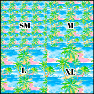 Printed Vinyl & HTV Preppy Vacation H Pattern 12 x 12 inch sheet