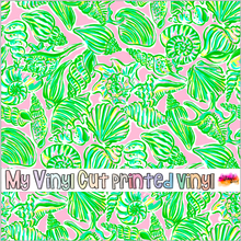 Load image into Gallery viewer, Printed Vinyl &amp; HTV Seashelly Pink Pattern 12 x 12 inch sheet