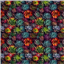 Load image into Gallery viewer, Printed Vinyl &amp; HTV Dark SUCCULENTS Patterns 12 x 12 inch sheet
