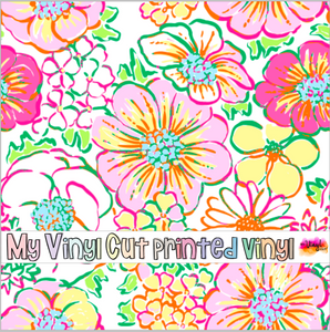 Printed Vinyl & HTV Sugarbomb Pattern 12 x 12 inch sheet