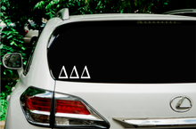 Load image into Gallery viewer, DDD | Delta Delta Delta | Tri Delta | Vinyl Decal | Car Decal | Laptop Decal | Transfer Decal |