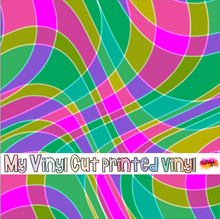 Load image into Gallery viewer, Printed Vinyl | Mod Wavy Stripes E | Permanent Removable Adhesive | Permanent Glitter Adhesive | HTV | Glitter HTV | 12 x 12 inches | ONE Sheet
