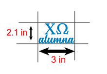 Load image into Gallery viewer, Chi-O Alumna | Chi Omega | Vinyl Decal | Car Decal | Laptop Decal | Transfer Decal |