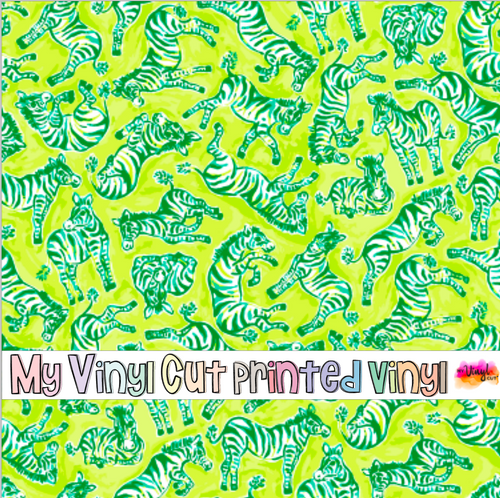 Printed Vinyl & HTV Zebra A Pattern 12 x 12 inch sheet