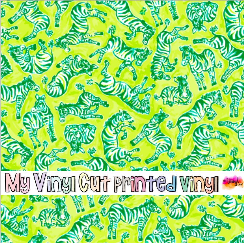 Printed Vinyl & HTV Zebra A Pattern 12 x 12 inch sheet