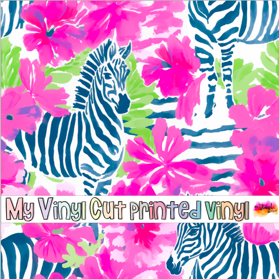 Printed Vinyl & HTV Zebra B Pattern 12 x 12 inch sheet